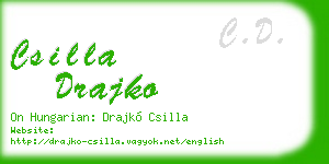 csilla drajko business card