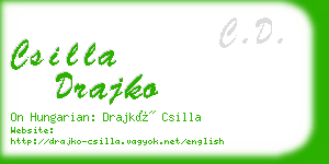 csilla drajko business card